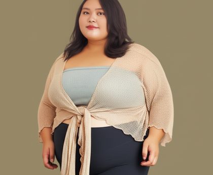 plus size sheer tie front cardigan